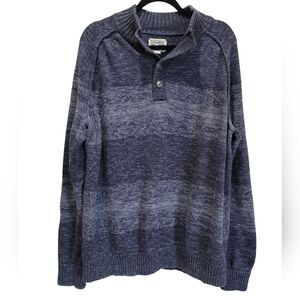 XL CONVERSE Blue Gray Crewneck Sweater with Heathered Texture